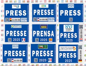 PRESS Badges for Vehicles