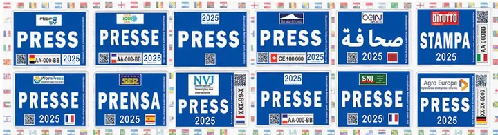 PRESS Badges for Vehicles